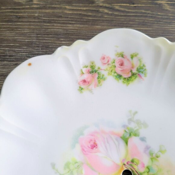 Vintage Mismatched Shabby Chic 2-Tiered Dessert Stand Hand-Painted Floral - Picture 7 of 16